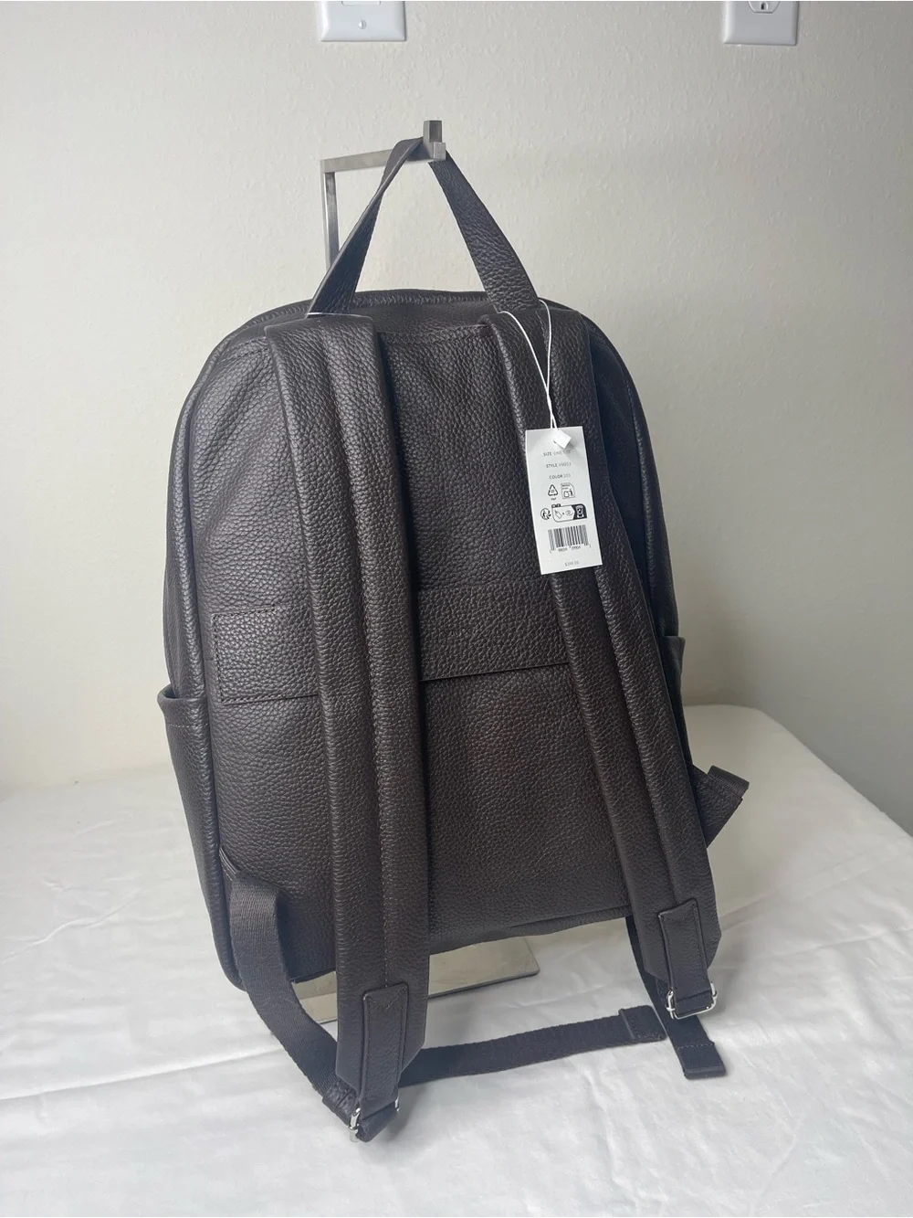 VINCE DARK Chocolate Leather BACKPACK Large Rare! NWT $ 398